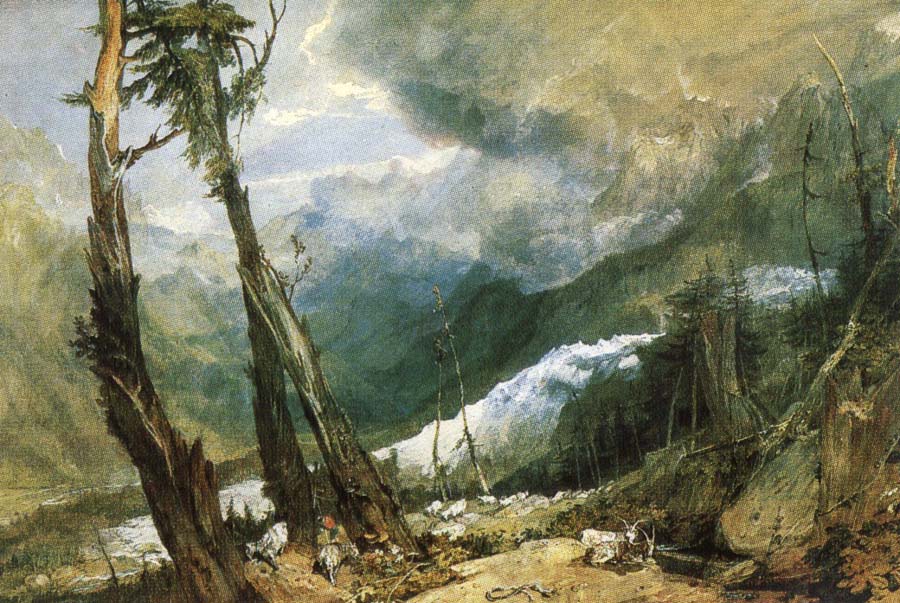 Joseph Mallord William Turner Glacier and source of the Avyron, Chamonix